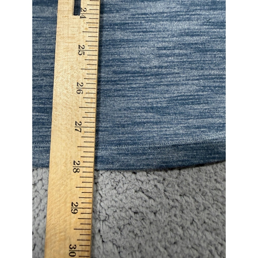 Lululemon Henley Shirt Mens Large Blue Long Sleeve Curved Hem Jersey Tee Casual - Picture 6 of 8